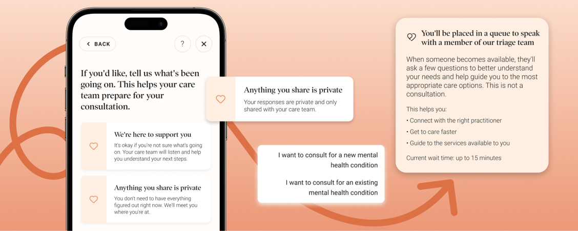 Dialogue - July Product updates - Smartphone showing the mental health resources available on the Dialogue app