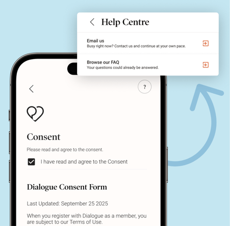 Dialogue - July Product updates - Dialogue Help Centre on phone