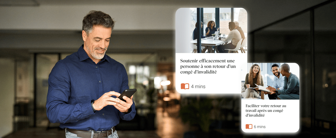 Dialogue - Mise à jour produit de juillet - Un homme regardant les ressources de l'application Dialogue