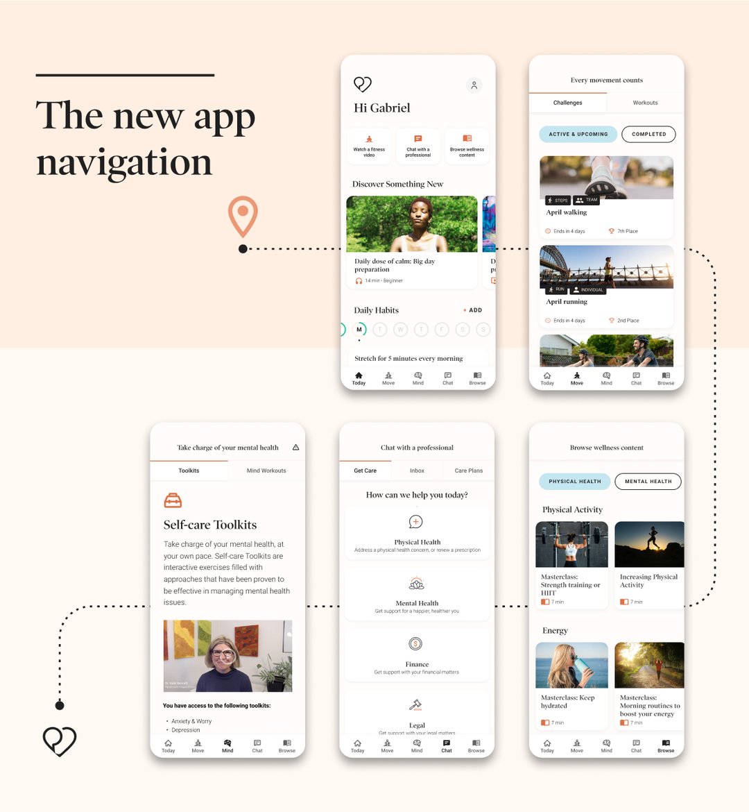 the new app navigation