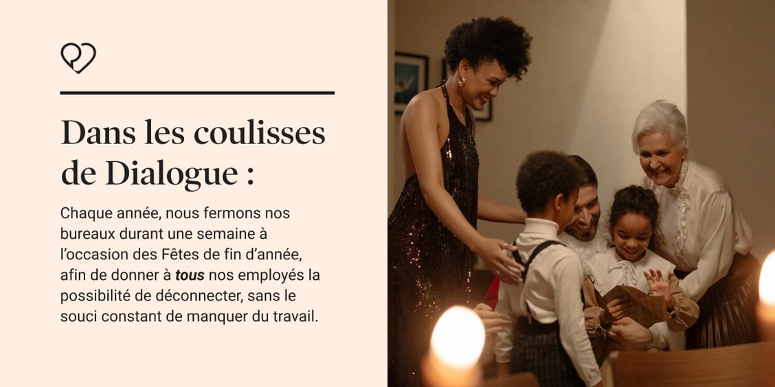 Famille qui célèbre le temps des fêtes