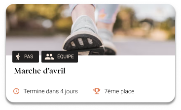 Défi de marche dans le program Bien-être de Dialogue