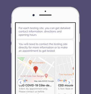 Chloe for COVID - testing sites - EN