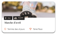 Défi de marche dans le program Bien-être de Dialogue