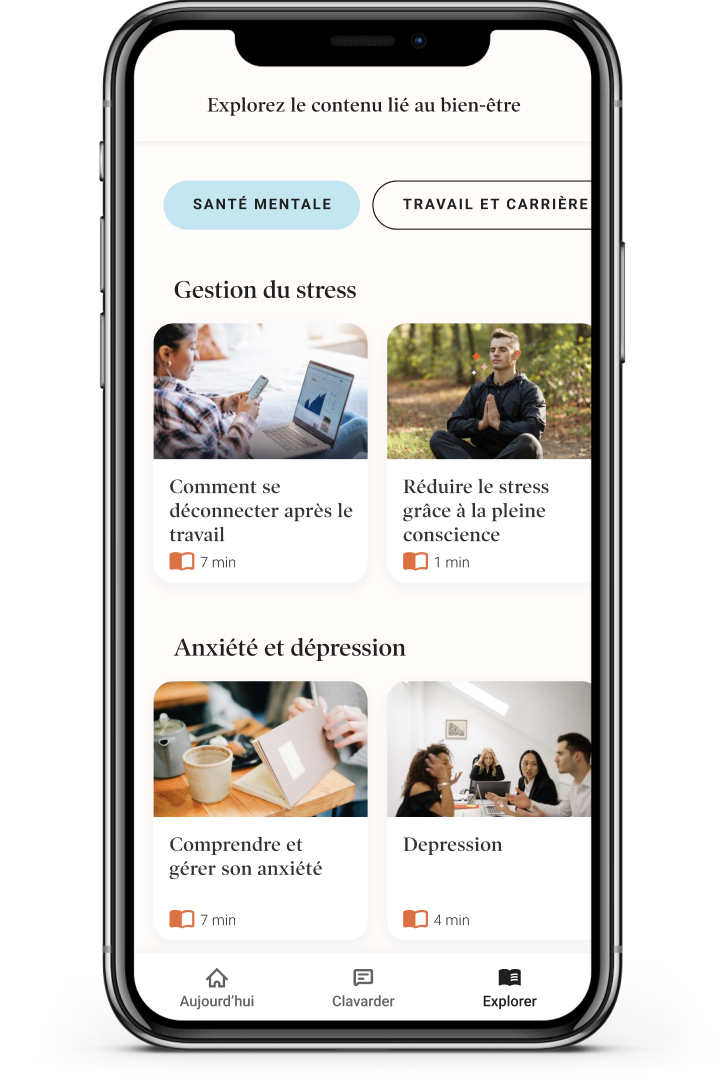 Interface du Programme d'aide aux employé(e)s (PAE) de Dialogue