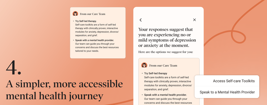 4. A simpler, more accessible mental health journey