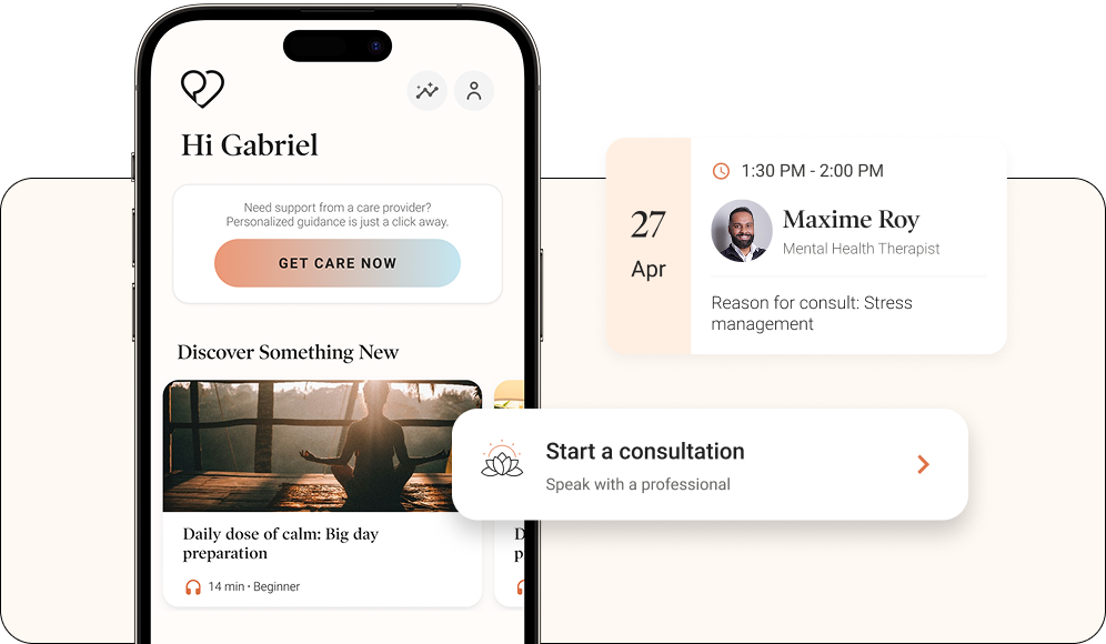 Dialogue consultation app - Preview of how to book an appointment