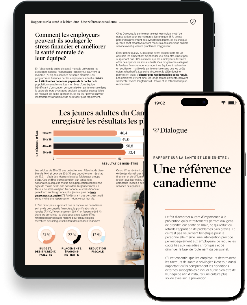Rapport sur la santé et le bien-être : Une référence canadienne