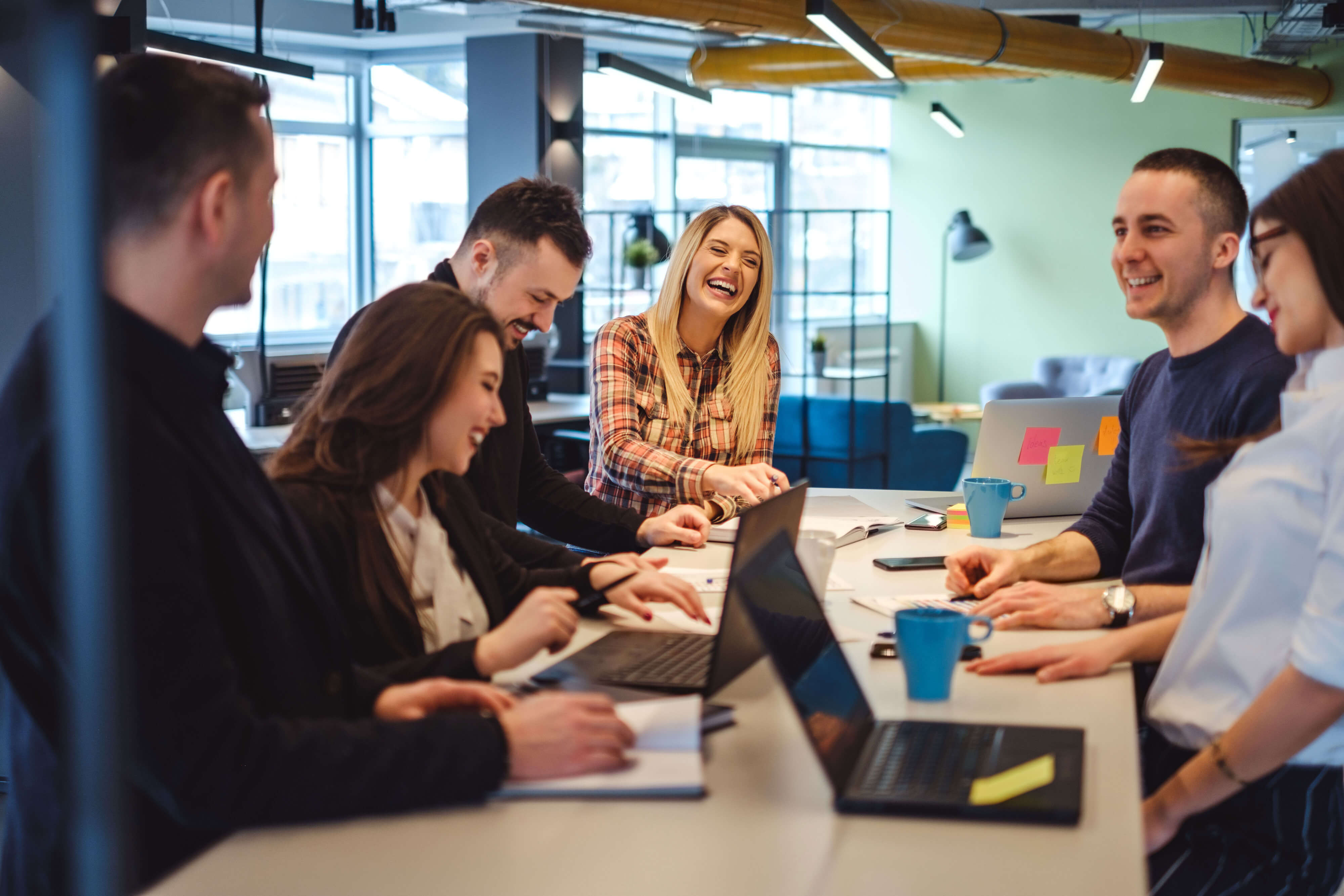 Employees at the office