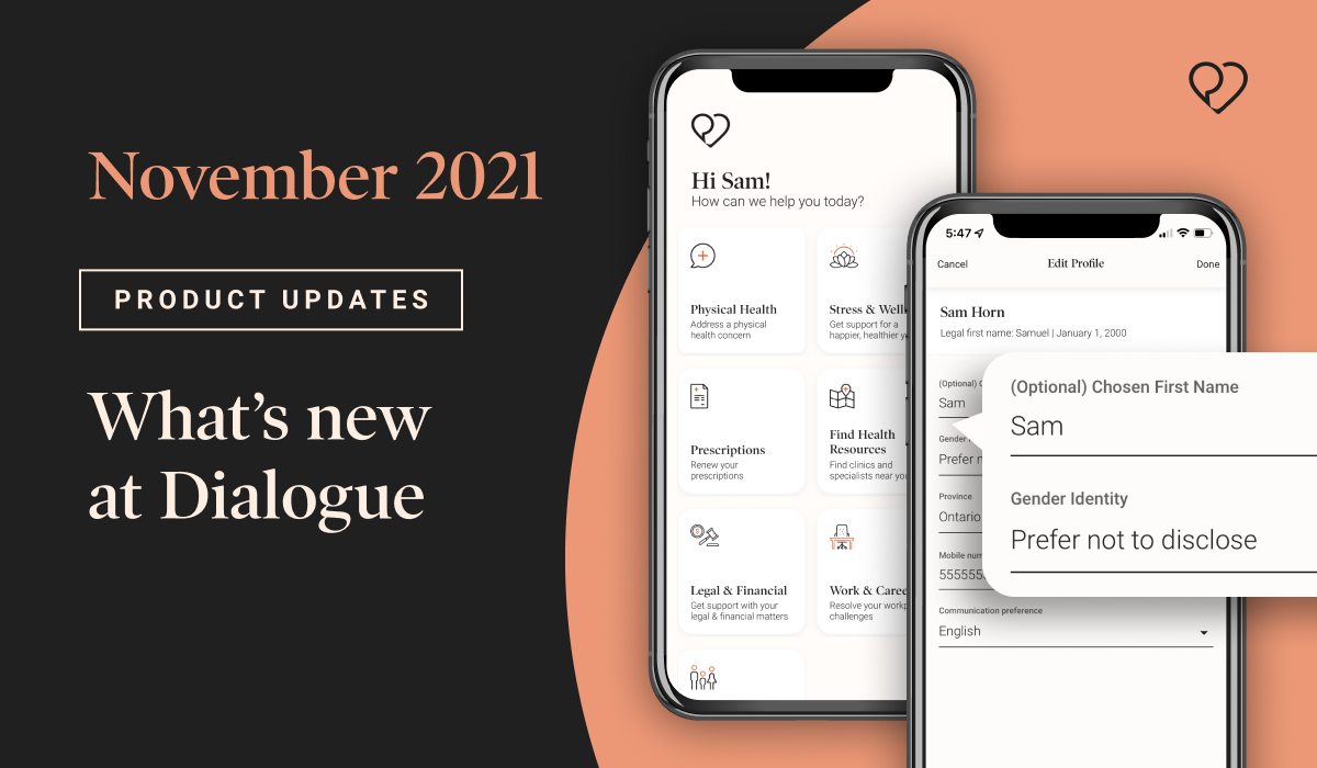Dialogue Product Updates for November 2021: spotlight on diversity and inclusion