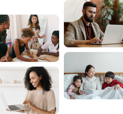 Employés heureux au travail