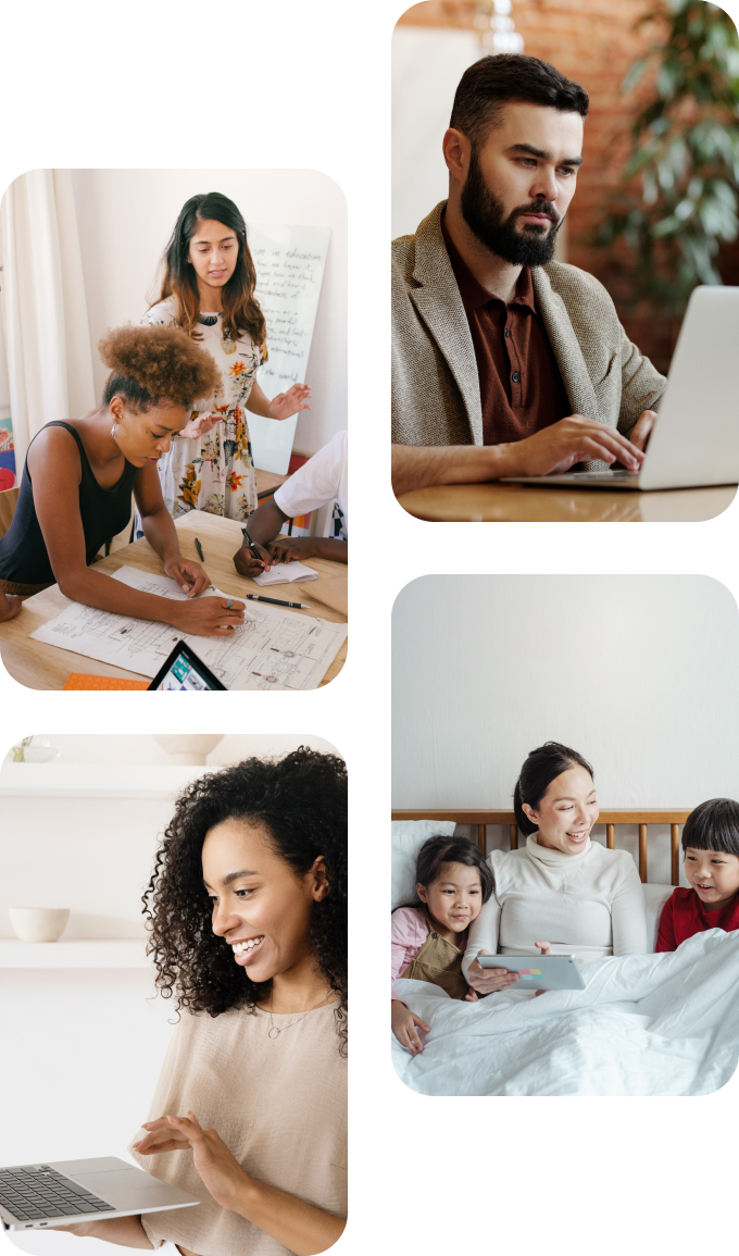 Employés heureux 